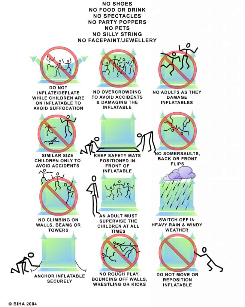 BIHA Safety Instructions for Bouncy Castles